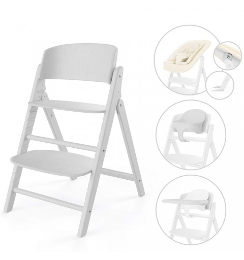 Cybex Click & Fold - krzesełko do karmienia, zestaw 4-in-1 | All White